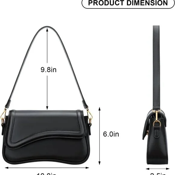 Shoulder Bag for Women Small Clutch Purses Cute Hobo Handbag Trendy Underarm Bag - Picture 5 of 7